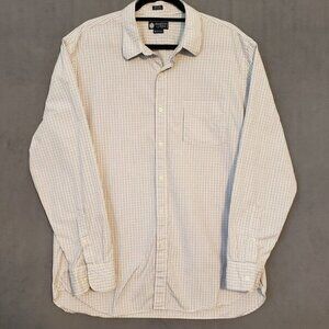 J.Crew Button Down Shirt Mens  XL 17 - 17 1/2 Plaid 80's 2 Ply Long Sleeve